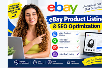 do ebay product listing ebay SEO optimization ebay   lister ebay draft listing