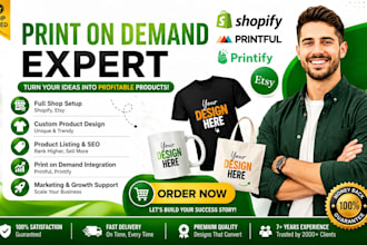 create high converting shopify store dropshipping print on demand website