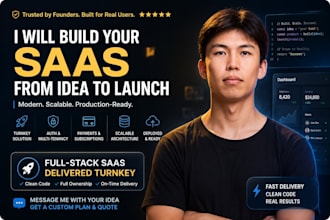 develop a complete turnkey saas mvp for your business