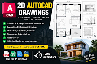 create 2d cad drawings