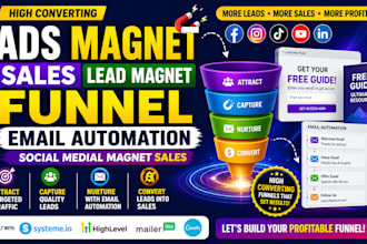 ads magnet sales lead magnet funnel email automation social medial magnet sales