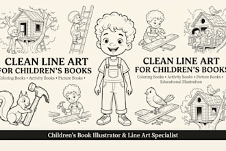 illustrate your children book, picture books, storybooks with custom artwork