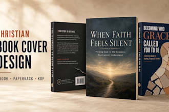 design faith based christian book cover, ebook cover, self help cover, kdp cover