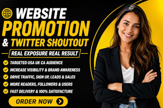 promote website shoutout share link to 200m USA UK ca twitter fb ig yt audience