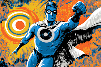 create custom graphic novel art for your superhero story