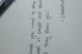 write anything with my neat handwriting