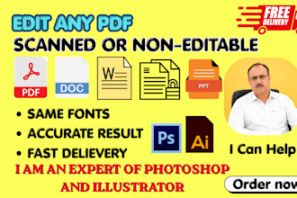 modify or fix scanned documents and PDF files professionally
