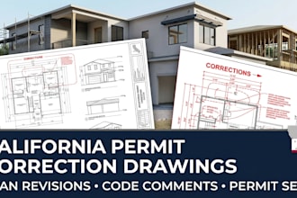 prepare california structural permit correction drawings