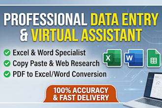 do accurate data entry, bookeeping, and copy paste work