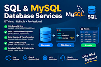 write sql queries and manage mysql databases