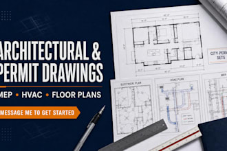 architectural, electrical, mep, hvac, floor plan, city permit and permit drawing