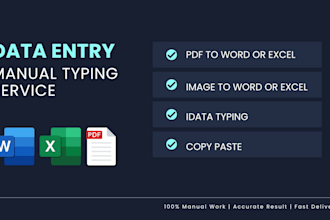 provide fast and accurate data entry and typing services