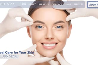 design medical spa website, med spa website with booking in wordpress