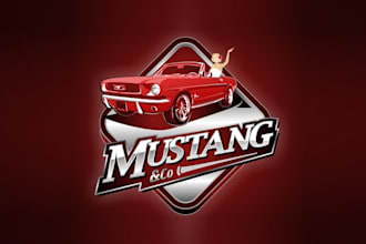 design car gorgeous red 1966 mustang logo