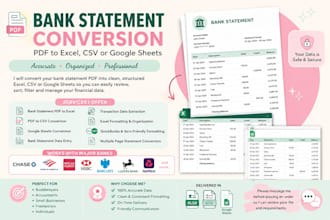 do bank statement work on urgent basis