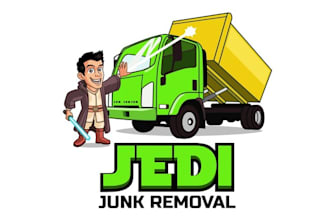 design jedi junk removal service logo