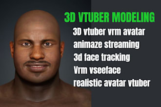 do realistic vrm avatar model 3d vtuber face tracking animaze vseeface streaming