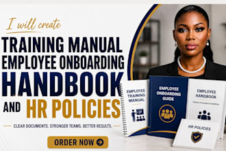 create training manual employee onboarding handbook, HR policy training course