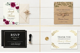 design elegant wedding invitation card and bridal shower card