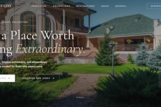 design a real estate landing page