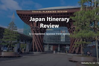 review and improve your japan itinerary as a registered travel agency