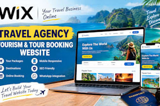 design wix travel agency website tourism website tour operator booking website