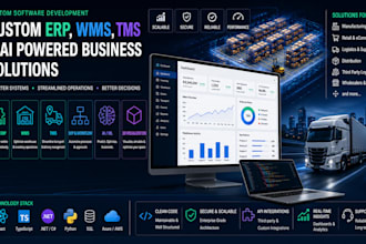 develop custom erp, wms, tms and ai powered business software
