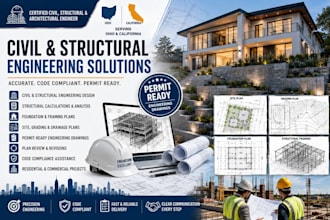 usa civil structural engineer usa pe site plan in ca tx fl az ohio permit