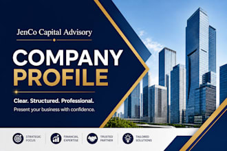write and design a professional company profile