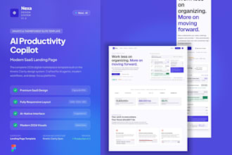 design a modern saas landing page in figma