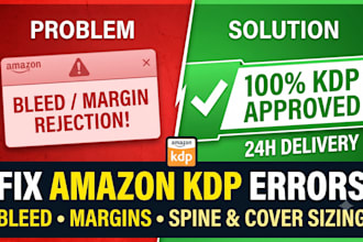 fix amazon kdp bleed margin and cover formatting errors