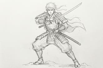 sketch any anime characters for you