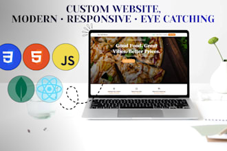build a modern responsive restaurant or cafe website