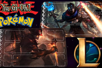 design custom anime, gaming and fantasy playmat artwork for tcg card games