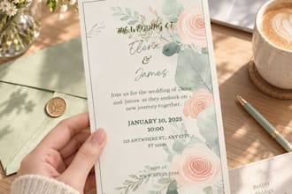 design illustrated wedding invitations and rsvp cards