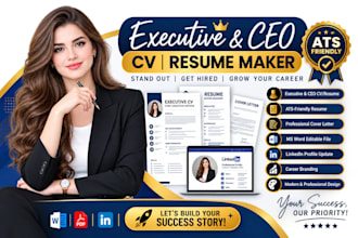 make executive ceo CV resume maker word build cover letter write linkedin update