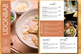 design restaurant menu, hotel flyers, qr code, food menu, beverage price list