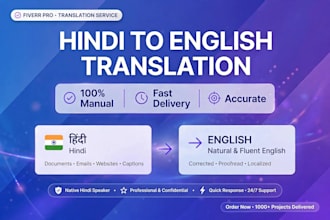 do hindi to english and english to hindi translation and content writin