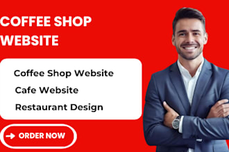 design a modern coffee shop website for your cafe or restaurant