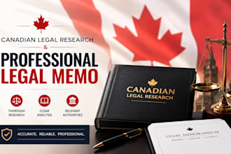 conduct canadian legal research and prepare a professional legal memo