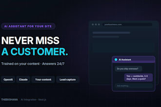 add an ai chatbot assistant to your website trained on your content