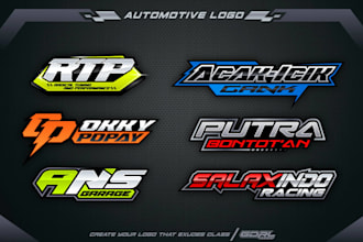 create amazing logo racing, automotive with 3d style