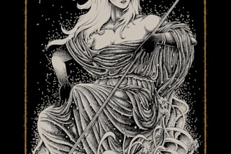 draw darkart illustrations for you all you needs