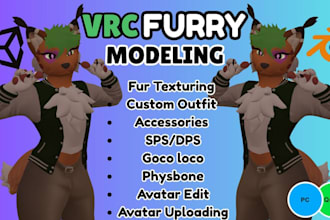 do custom furry vrchat avatar vrc furry vr character vrc avatar furry nsfw anime