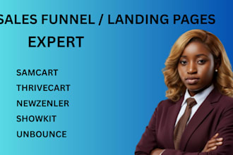 be your clickfunnels, samcart, thrivecart, new zenler, unbounce, showit expert