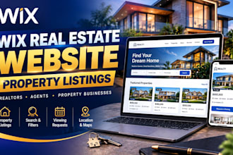design wix real estate website realtor website property listing website
