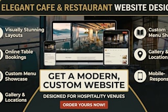 design a modern restaurant and cafe website with menu, reservations and gallery
