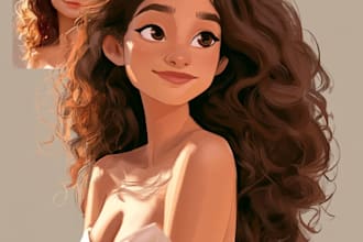 portrait into a disney style cartoon
