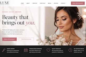 design wix makeup artist website squarespace bridal makeup appointment website