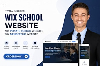 design wix school website wix private school website wix membership website